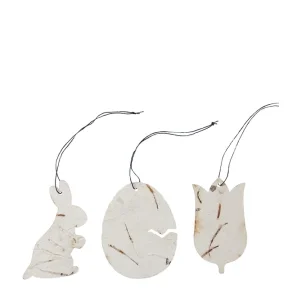 Pskeophng 12 stk. 6 cm. - overskuds avispapir & papiraffald Hndlavet af kvinder p Sri Lanka