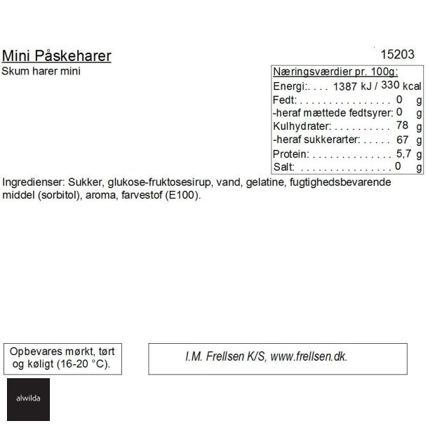 Gule p�skeharer i skum - 6 stk. pakket i spidspose med natursnor