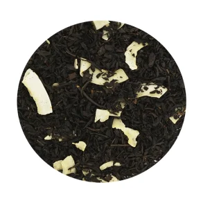 Sort te med pistacie, kokos & fl�de