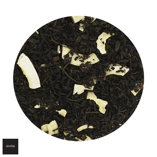 Sort te med pistacie, kokos &amp; fl�de