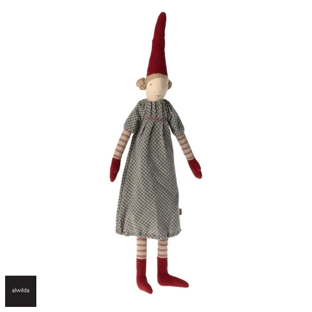 PIXY size 3 . 51 cm.  2023 - pige med grn mnstret kjole