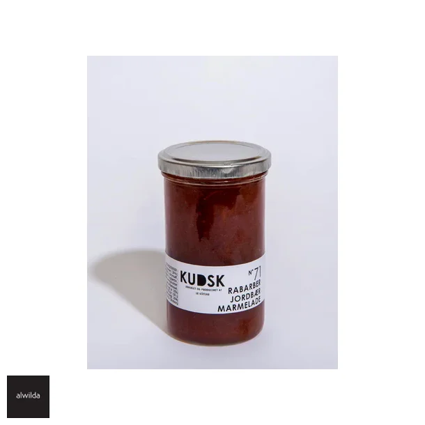 Rabarber jordbr marmelade fra Kudsk 