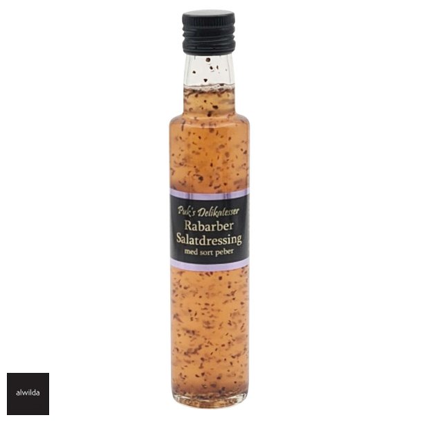 Rabarber &amp; peber salatsirup - Lavet p rigtig frugt,  ingen kunstig smags- eller farvestoffer.