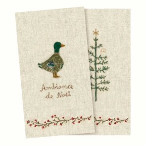 Juleservietter fra Maileg, juletr/and,  lille 8x16 cm.