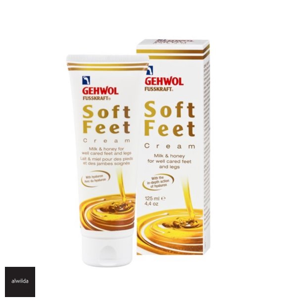 Gehwol, Soft Feet Creme 125 ml. -  Mlk &amp; honning for velplejede fdder &amp; ben. Let absoberende