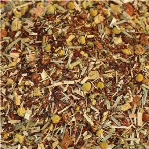 Sommer te - Rooibush & honeybush med lakrids, citron, ble, jordbrblade & vanilje