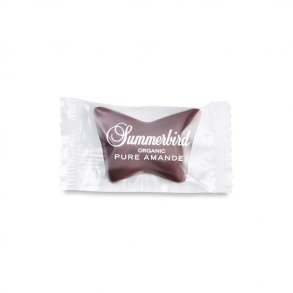 Summerbird -kologisk sommerfugl, ren marcipan med mrk chokolade