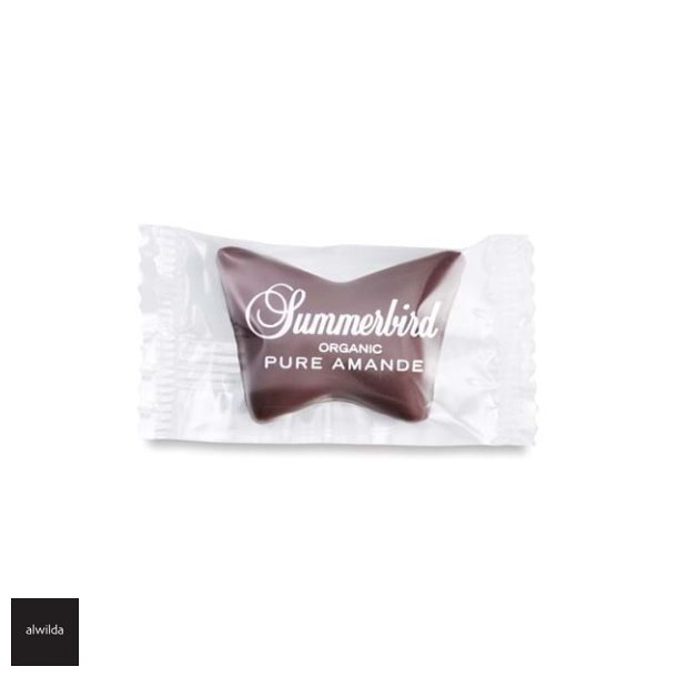 Summerbird -kologisk sommerfugl, ren marcipan med mrk chokolade