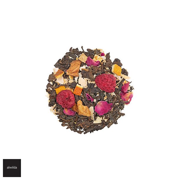 sort te ( Pu Erh ) med hindbr &amp; flde