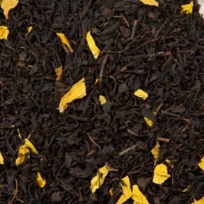 Sort kv�de te med blomster