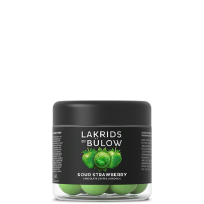 SOUR JORDBR - BLOW -  rd lakrids med hvid chokolade & grnne syrlige jordbr 