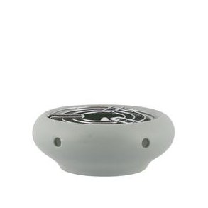 Tekandevarmer til fyrfadslys - sart lys grn, :15 cm. Hjde 7 cm. Plint