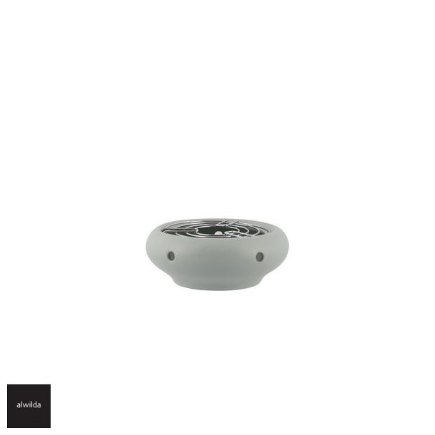 Tekandevarmer til fyrfadslys - sart lys grn, :15 cm. Hjde 7 cm. Plint