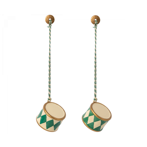 Maileg ophng i metal, 1 STK.  tromme grn - Hjde: 2,5 cm Bredde: 2,5 cm 