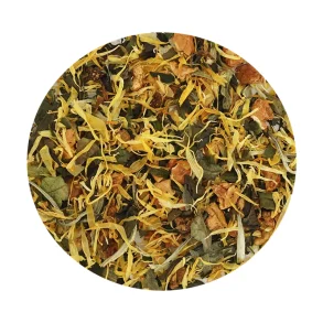 Hvid te iblandet blestykker, morgenfruer, papaya & passion