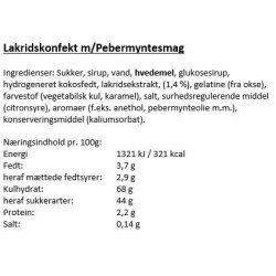 Lakridskonfekt med pebermynte-smag