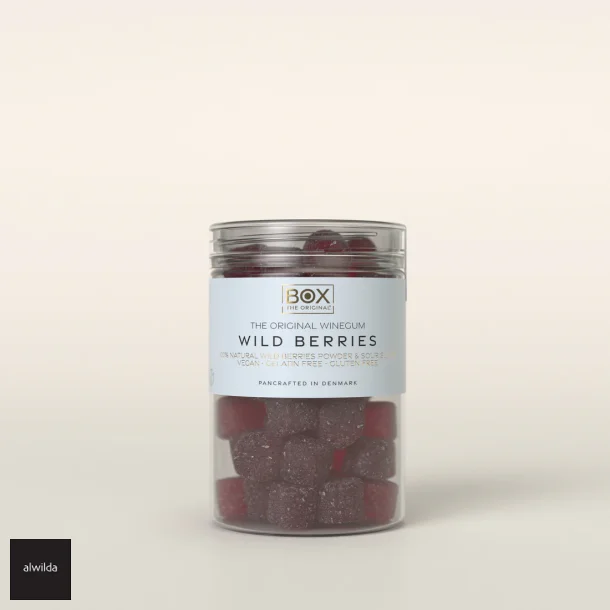 Vingummi med vilde b�r ( skovb�r med skovb�r pulver &amp; let sour drys - VEGANSK &amp; GELANTINEFRI