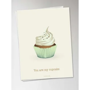 Vissevasse kort - you are my cupcake, 10,5x15 cm. i foliepose med kuvert