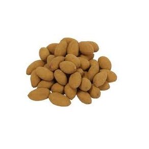 Mandler m. lys chokolade & kanel 85 g. pakket i brun genoplukkelig pose